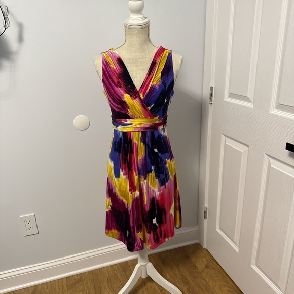 Vibrant Multicolor Sleeveless Dress - Picture 1 of 4